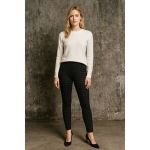 Sanctuary Black Gray Houndstooth Pull-On Skinny‎ Pants Size Small
